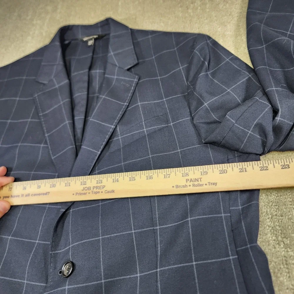 Banana Republic Blazer Men 44R Slim Fit Smart Weight Performance Wool Blend Navy